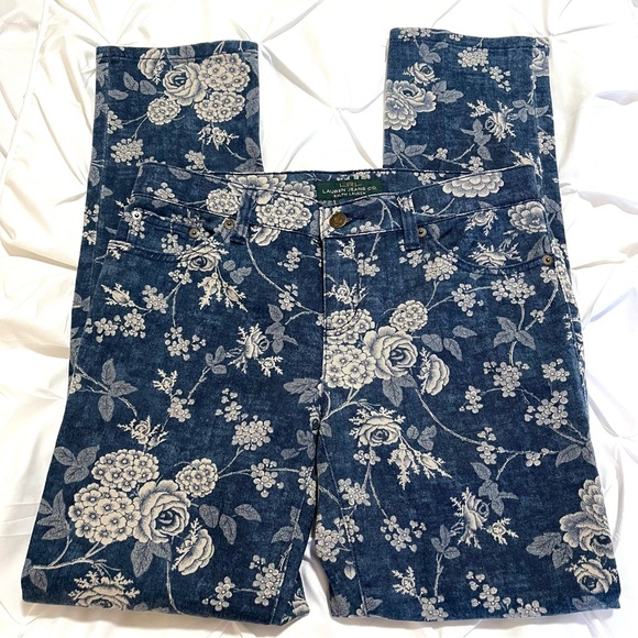 Lauren Ralph Lauren, LRL, Floral Modern Ankle Jeans, Women’s Size 4, Excellent! - Picture 3 of 7